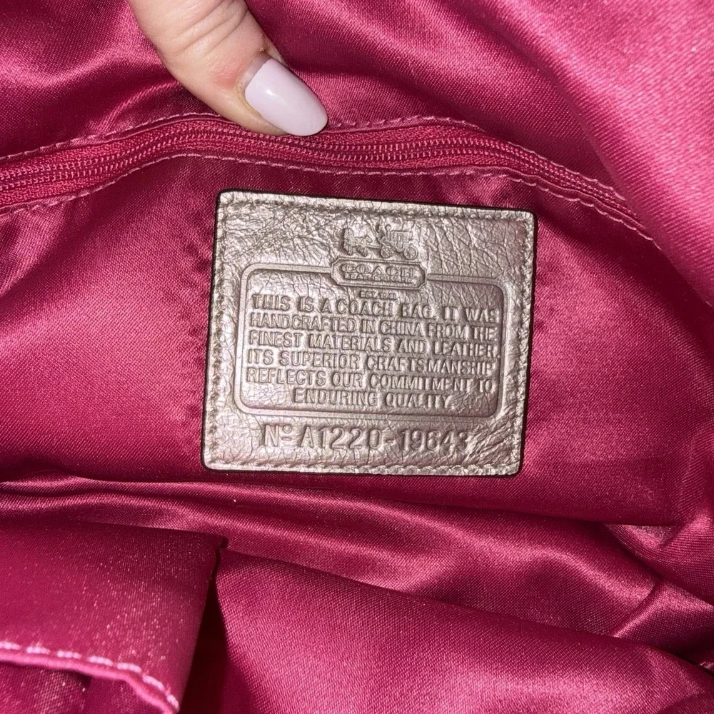 Coach Madison Pink Embroidered Floral Sophia Satchel Shoulder Bag Purse Handbag